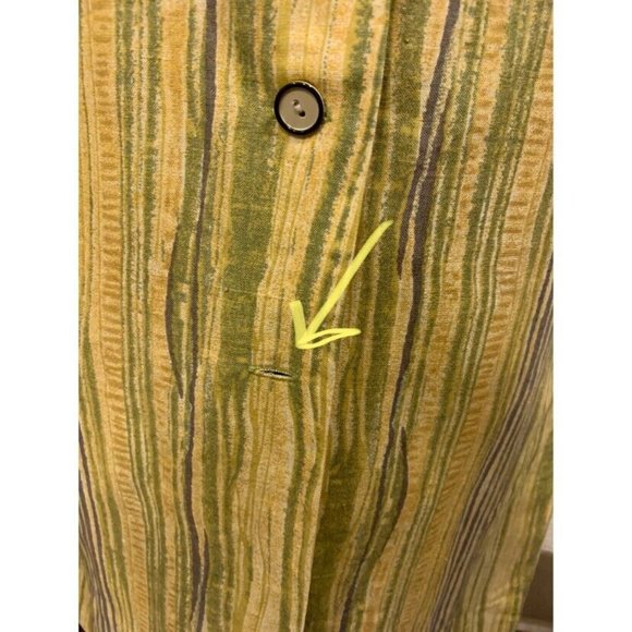 Sport Eight Australia Vintage 70s Yellow/green Striped Maxi Skirt - Picture 3 of 6